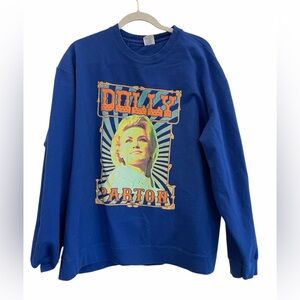 Dolly Parton Blue Graphic Sweatshirt